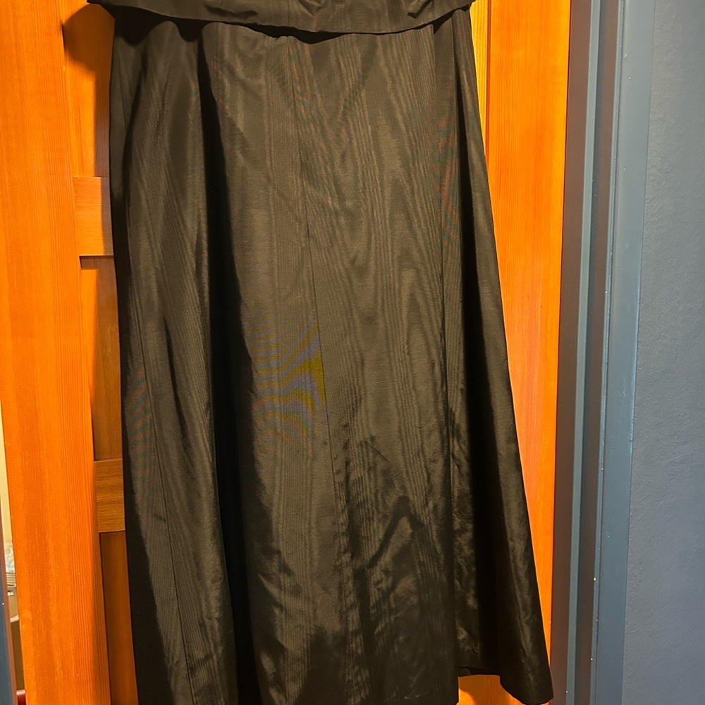 Dries Van Noten black moire skirt (maxi) 8-10